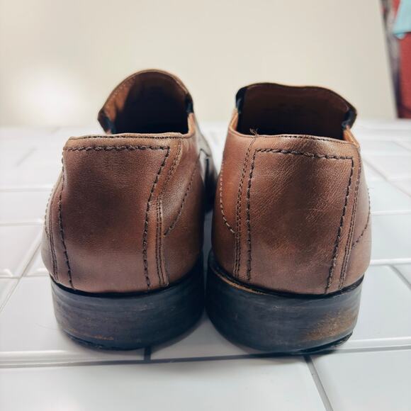 Johnston Murphy 20-6240 Brown Leather‎ Slip On Loafers Men’s 9.5M - Picture 3 of 10